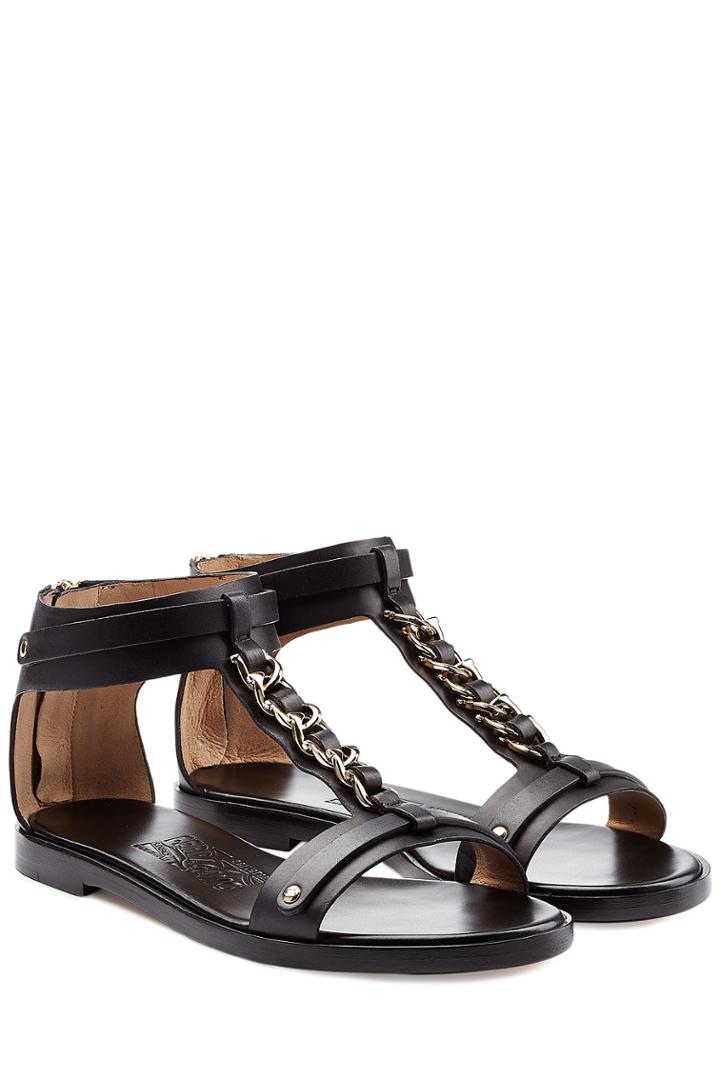 Salvatore Ferragamo Salvatore Ferragamo Moe Leather Sandals - Black