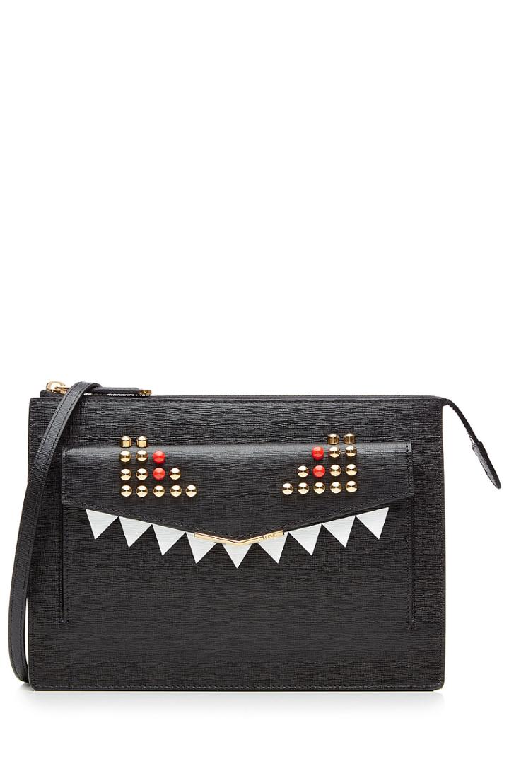 Fendi Fendi 2jours Leather Shoulder Bag - Black
