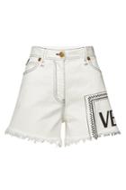 Versace Versace Printed Denim Shorts
