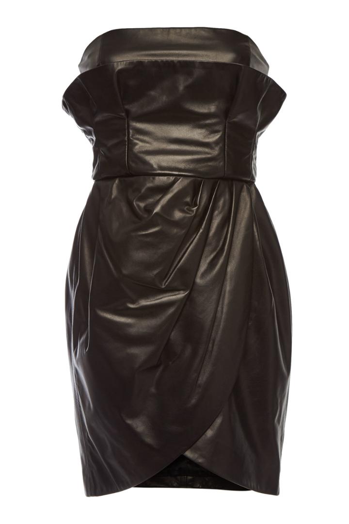 Versace Versace Leather Bandeau Dress