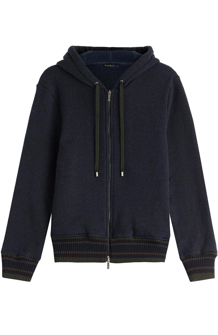 Etro Wool-cotton Zipped Hoodie