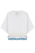 3.1 Phillip Lim 3.1 Phillip Lim Cotton Top With Fringe Trim - White