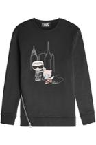 Karl Lagerfeld Karl Lagerfeld Nyc Ice Skating Sweatshirt With Zipper