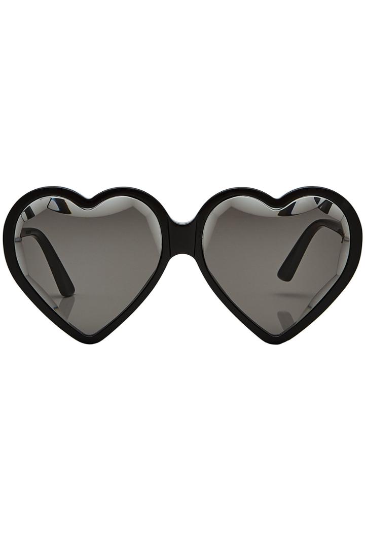 Gucci Gucci Heart Sunglasses With Mirrored Lenses