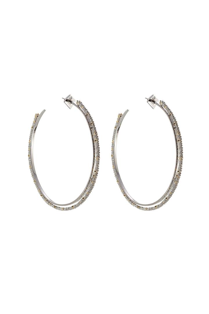 Alexis Bittar Alexis Bittar 10kt Gold Hoop Earring With Crystals