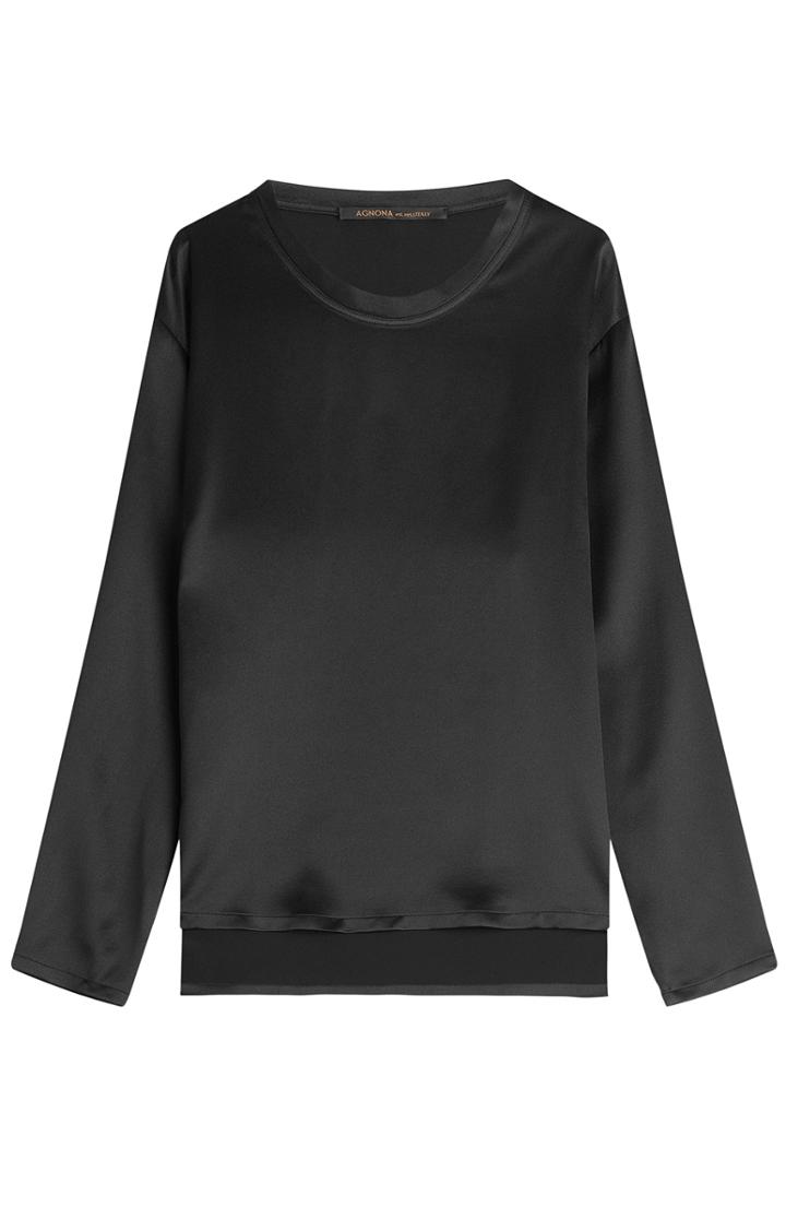 Agnona Silk Long Sleeved Top