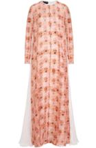 Rochas Printed Silk Floor Length Gown