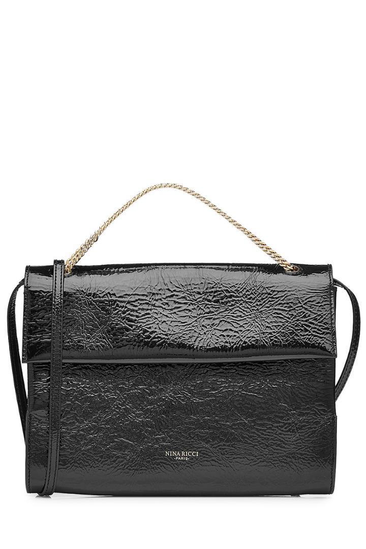 Nina Ricci Nina Ricci Small Crinkled Leather Shoulder Bag