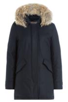 Woolrich Woolrich Virgin Wool Arctic Parka With Fur-trimmed Hood - Blue