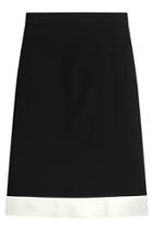 Paule Ka Paule Ka Crepe Skirt With Contrast Hem - Black