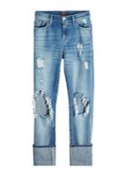 Seven For All Mankind Seven For All Mankind Distressed Jeans With Cuffed Ankles