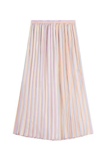 Marco De Vincenzo Marco De Vincenzo Pleated Silk Skirt - Stripes