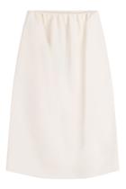 Fendi Fendi Wool Midi Skirt With Silk - White