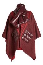 Moncler Moncler Virgin Wool Cape With Down-filled Scarf