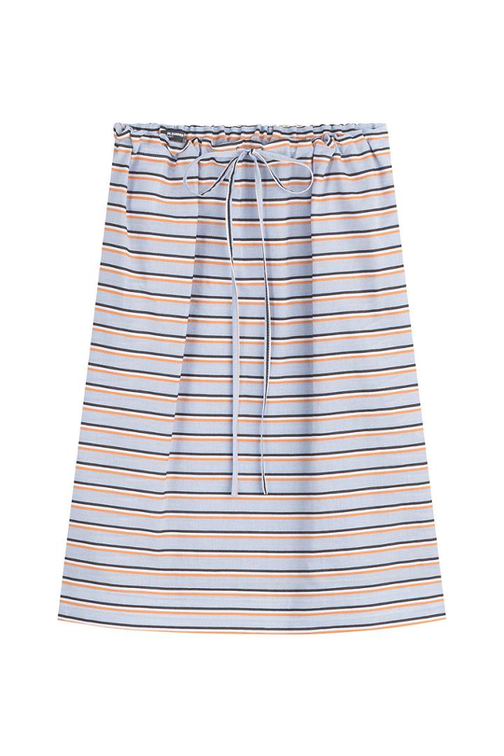 Jil Sander Navy Jil Sander Navy Striped Cotton Skirt - None