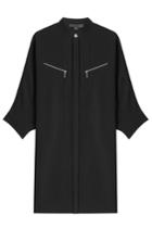 Alexander Wang Alexander Wang Shirt Dress With Zippers - Black