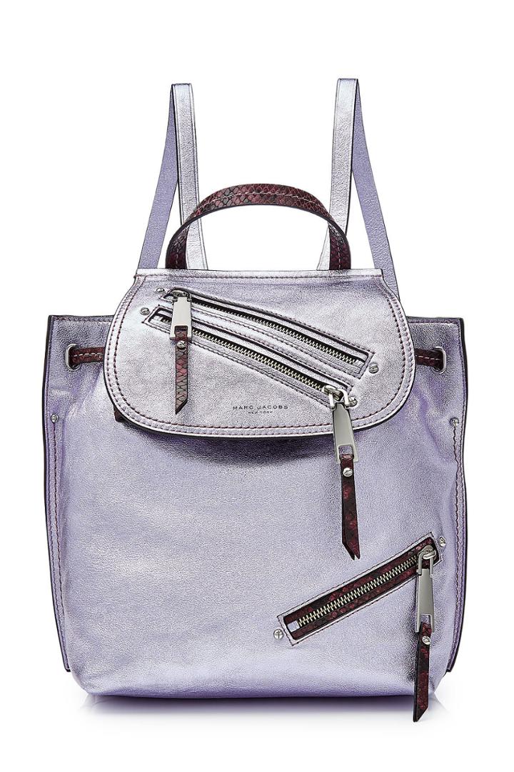 Marc Jacobs Marc Jacobs Metallic Leather Backpack