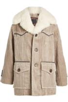 Marc Jacobs Marc Jacobs Corduroy Coat With Shearling