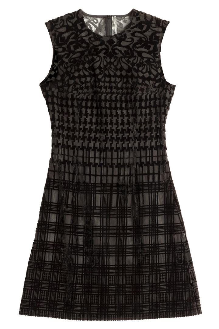 Mary Katrantzou Mary Katrantzou Silk Burnout Cocktail Dress - Black