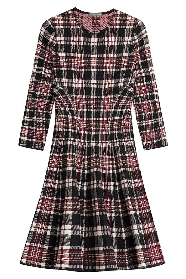 Alexander Mcqueen Alexander Mcqueen Tartan Wool Dress - Multicolor
