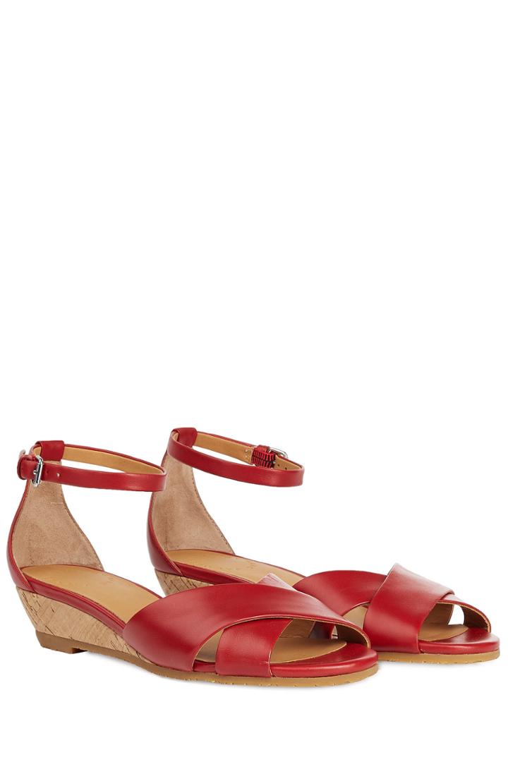Marc By Marc Jacobs Marc By Marc Jacobs Leather Wedge Sandals - Red