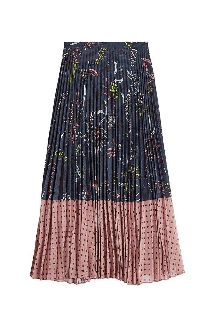 Markus Lupfer Markus Lupfer Printed Pleated Skirt