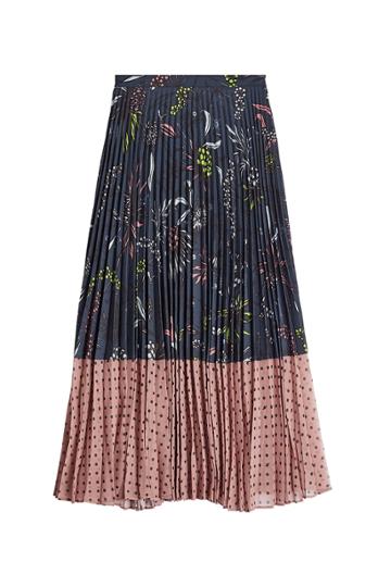 Markus Lupfer Markus Lupfer Printed Pleated Skirt