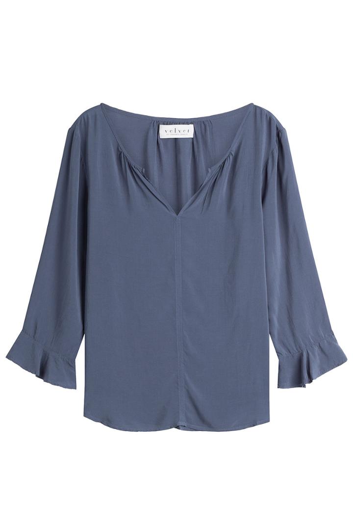 Velvet Velvet Fluid Blouse - Teal