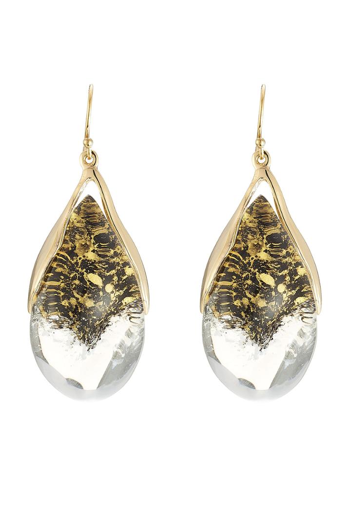 Alexis Bittar Alexis Bittar Suspended Tear Drop Earring - Gold