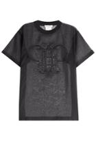 Emilio Pucci Emilio Pucci Transparent Cotton T-shirt With Embroidered Cut-out Detail
