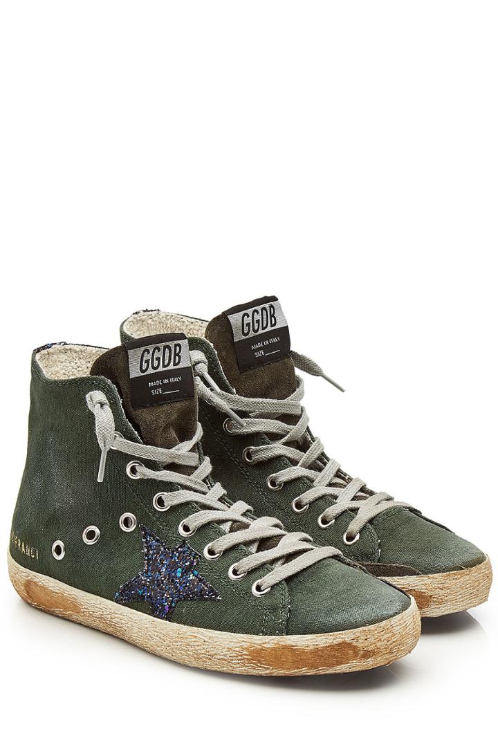 Golden Goose Golden Goose Francy Sneakers With Cotton And Leather