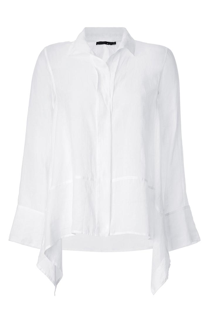 Donna Karan New York Donna Karan New York Draped Side Tunic Blouse - White