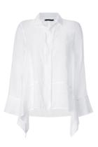 Donna Karan New York Donna Karan New York Draped Side Tunic Blouse - White