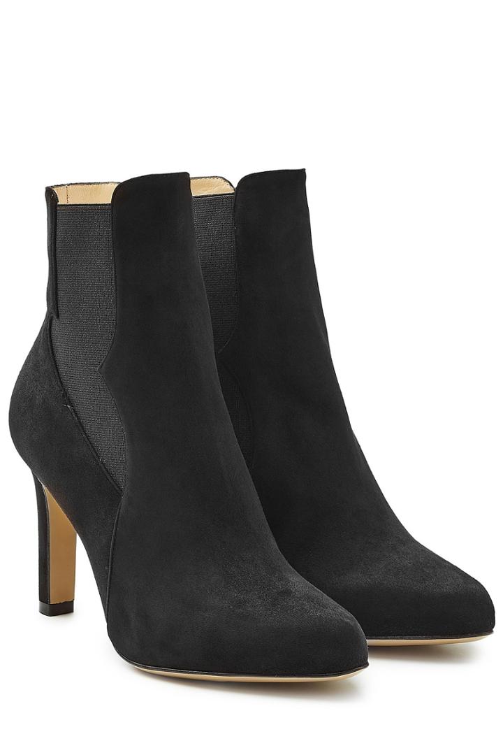 Paul Andrew Paul Andrew Suede High Heel Chelsea Boots - Black