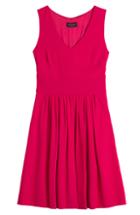 Piazza Sempione Crepe Dress With Pleated Skirt