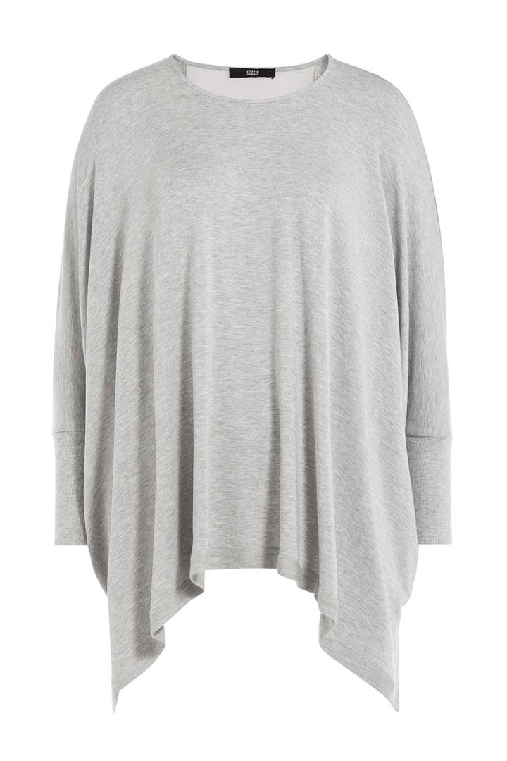 Steffen Schraut Steffen Schraut Draped Hem Jersey Top - Grey