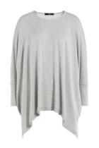 Steffen Schraut Steffen Schraut Draped Hem Jersey Top - Grey