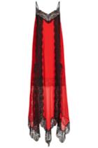 Christopher Kane Christopher Kane Silk Chiffon Dress With Lace