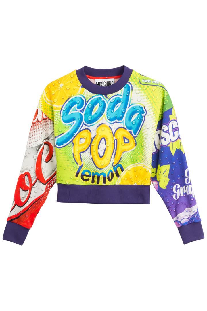 Moschino Moschino Cropped Logo Sweatshirt - Multicolor