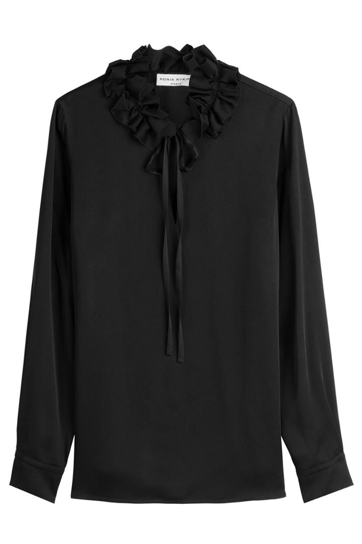 Sonia Rykiel Sonia Rykiel Crepe Blouse With Ruffles