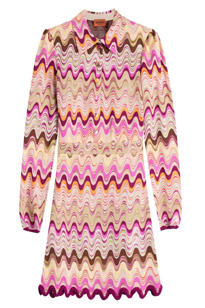 Missoni Missoni Printed Knit Shirt Dress - Multicolor