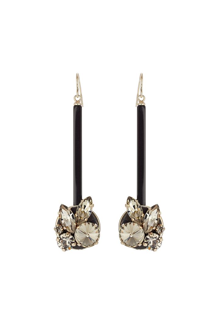 Marni Marni Crystal Drop Earrings - Black