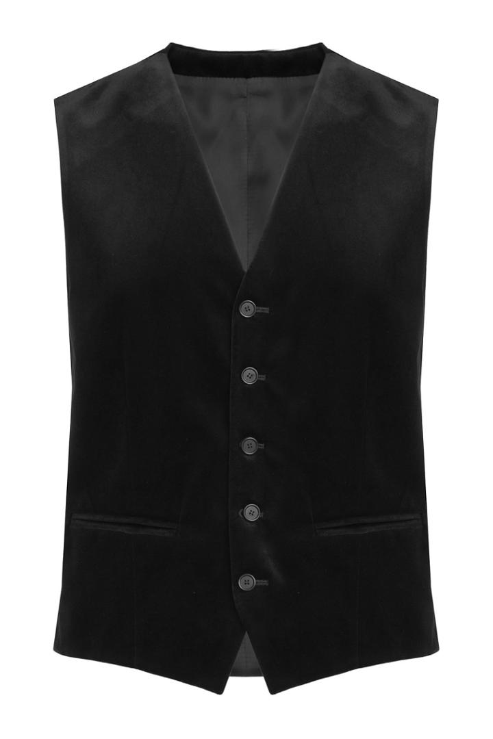 The Kooples The Kooples Velvet Vest - Black