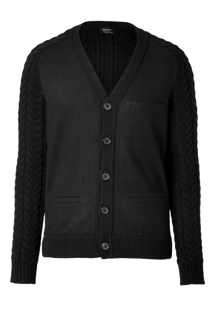 Jil Sander Jil Sander Wool Cardigan In Black