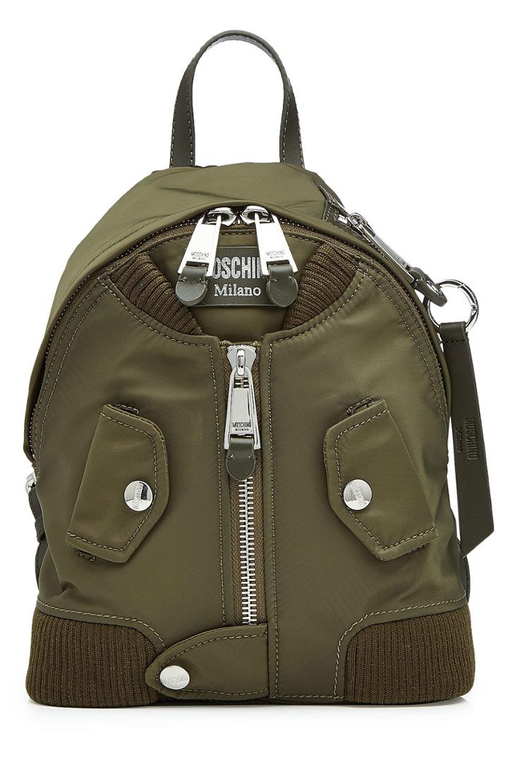 Moschino Moschino Satin Backpack With Cotton