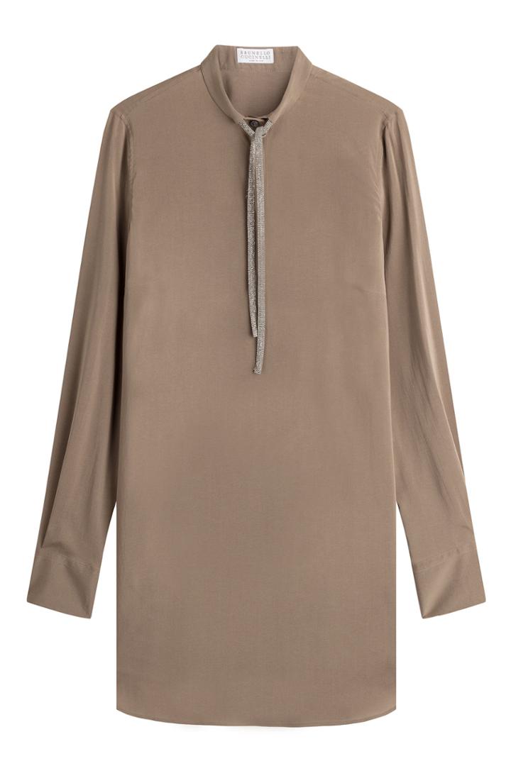 Brunello Cucinelli Brunello Cucinelli Silk Blouse - Brown
