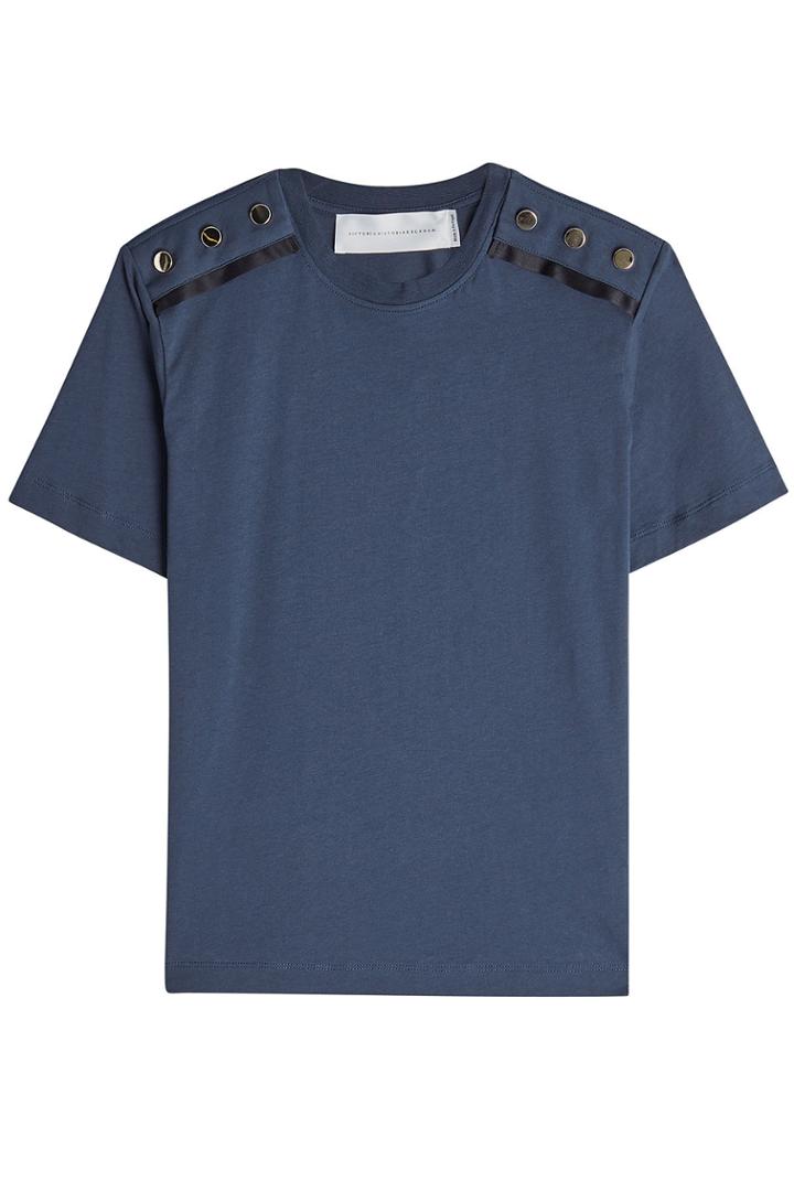 Victoria, Victoria Beckham Victoria, Victoria Beckham Cotton T-shirt With Buttons