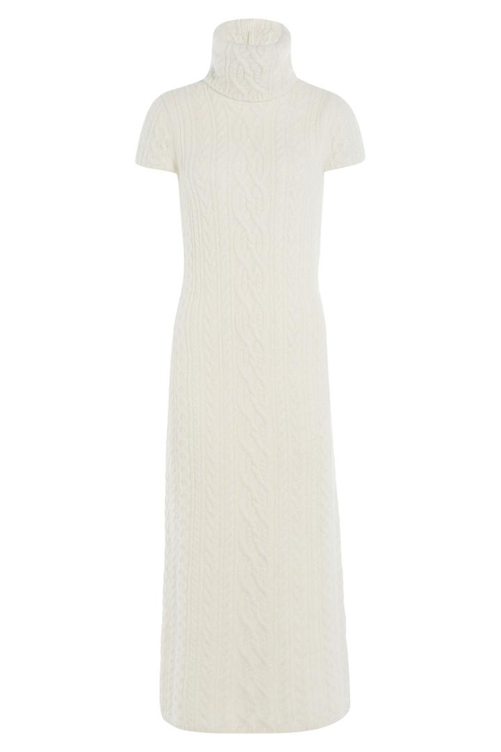 Polo Ralph Lauren Polo Ralph Lauren Knit Turtleneck Dress With Alpaca - White
