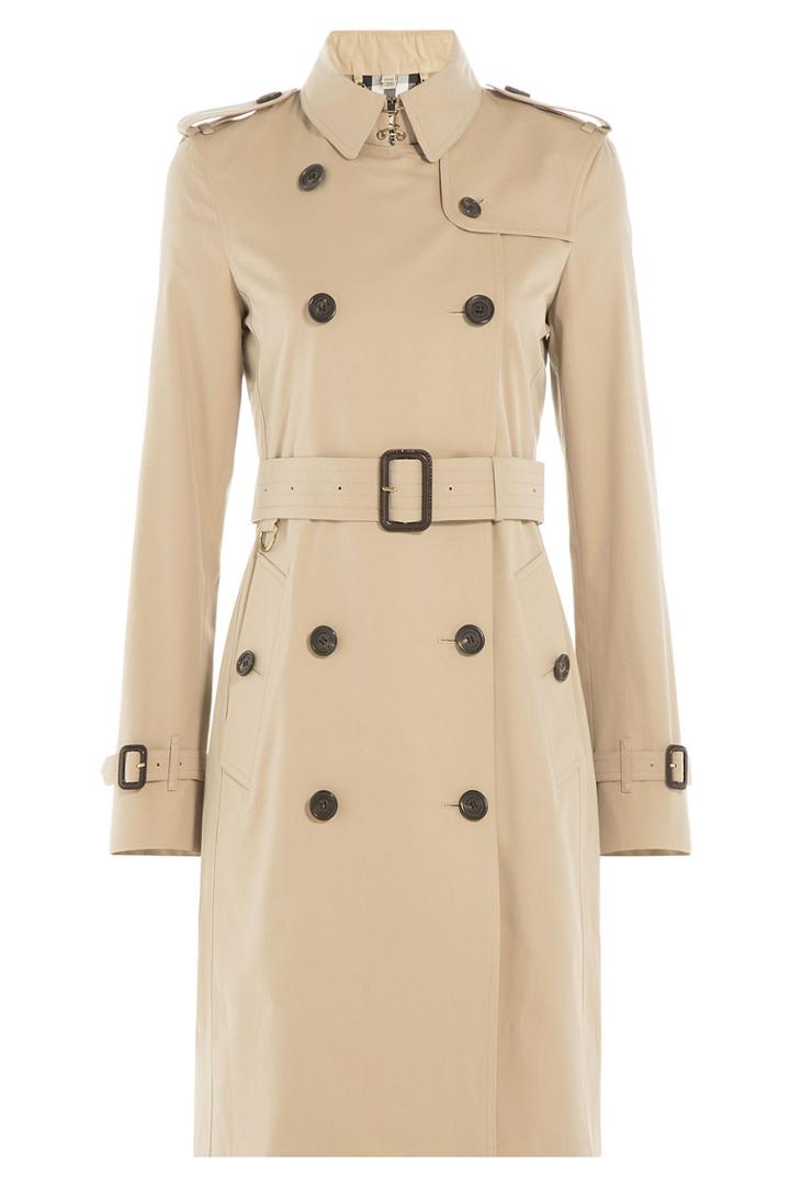 Burberry London Burberry London Kensington Long Cotton Poplin Trench Coat - Beige