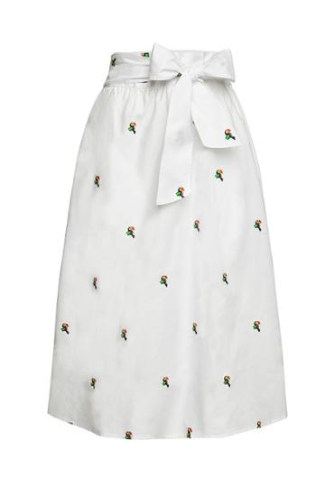 Aybi Aybi Sonia Embroidered Cotton Skirt